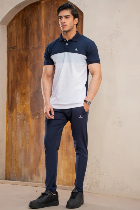 Athletic Polo Twinset Navy