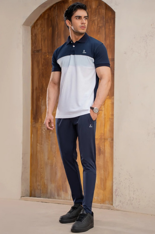 Athletic Polo Twinset Navy