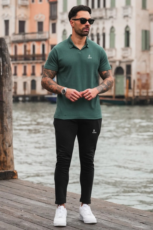 Resort Textured Polo Twinset