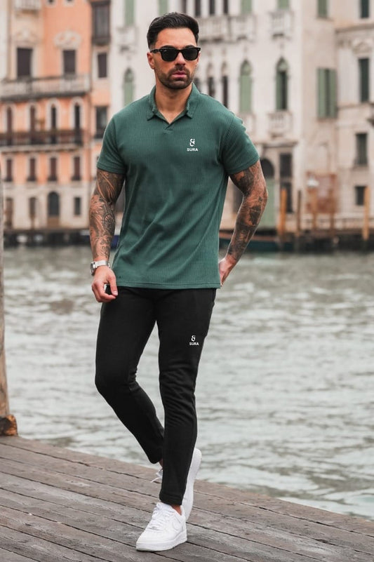 Resort Textured Polo Twinset